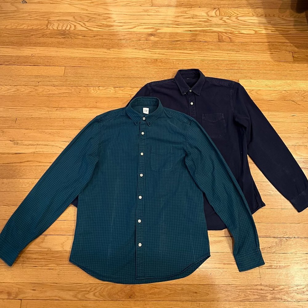 Two Long Sleeved Button Down Shirts